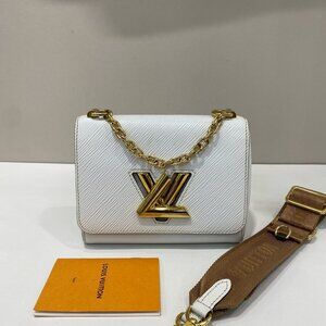Louis Vuitton Twist MM White Epi with Gold Hardware | 2020